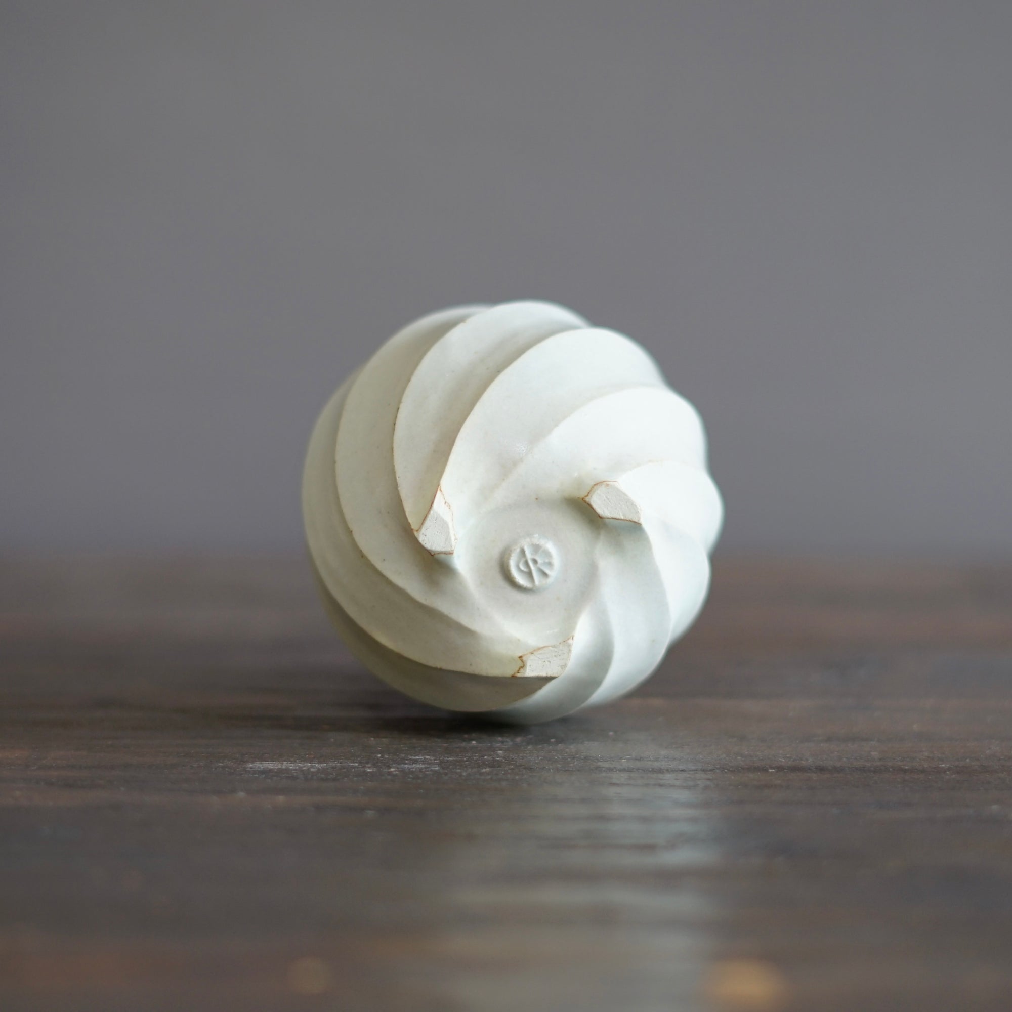 Silver Luster Twisted YUNOMI Tea Cup #OMT118A