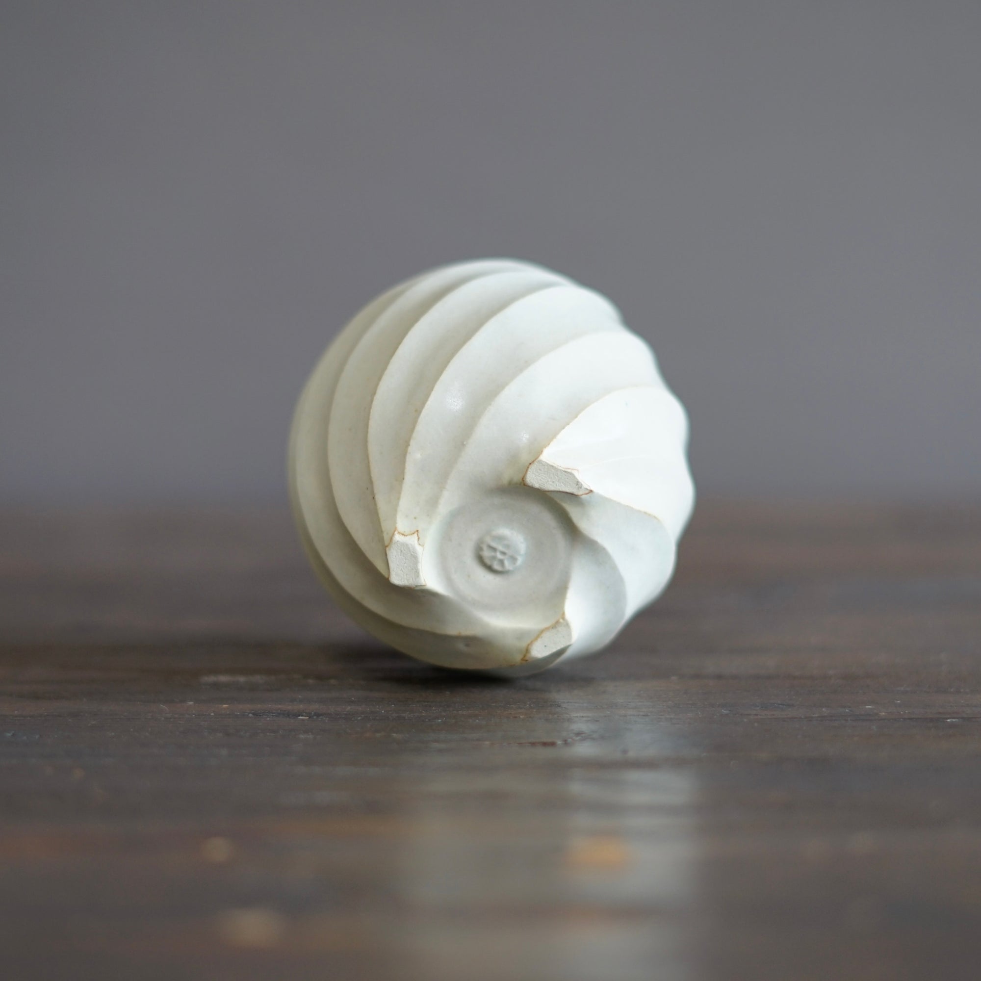 Silver Luster Twisted YUNOMI Tea Cup #OMT118B