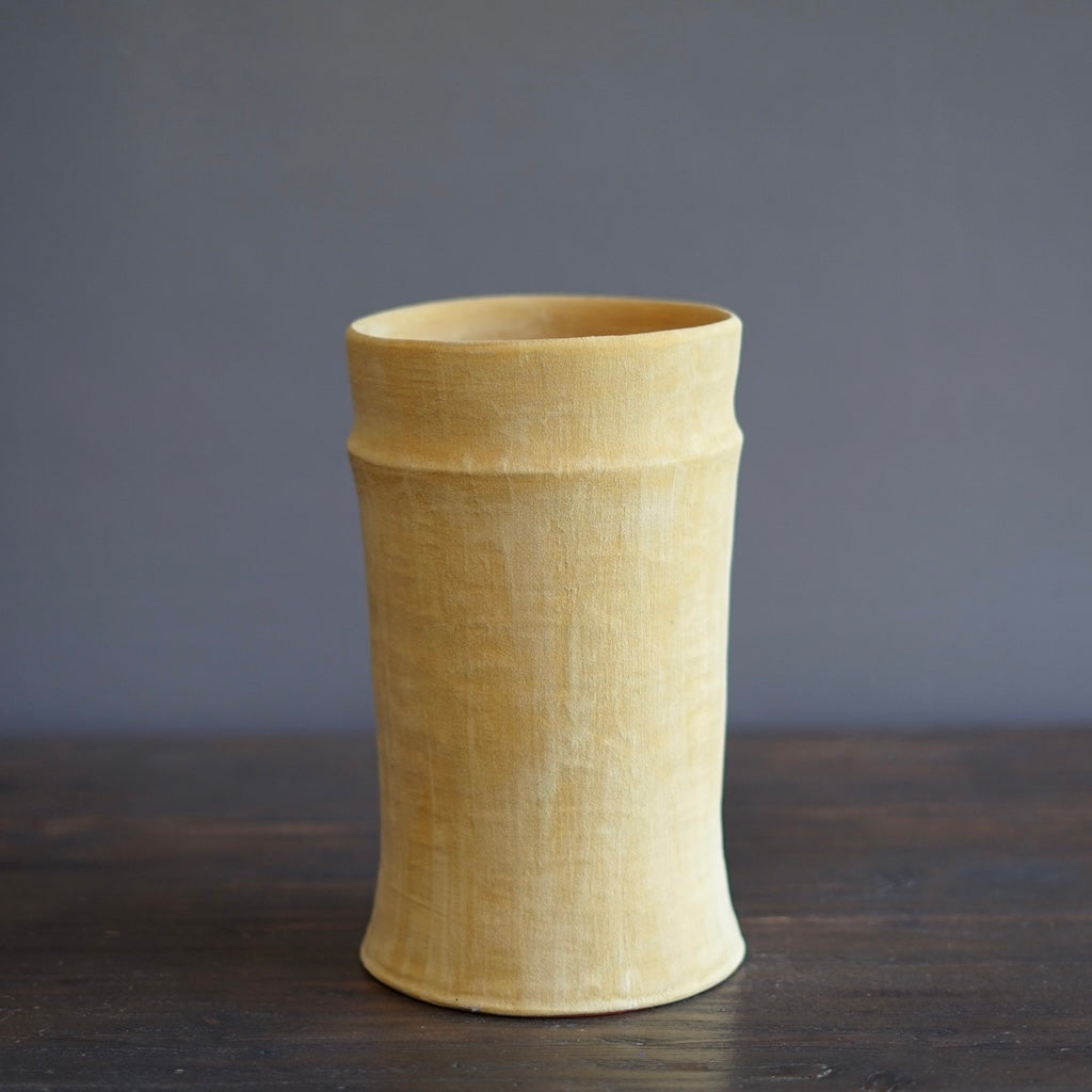 Yellow / Orange Column Vase #JT396B