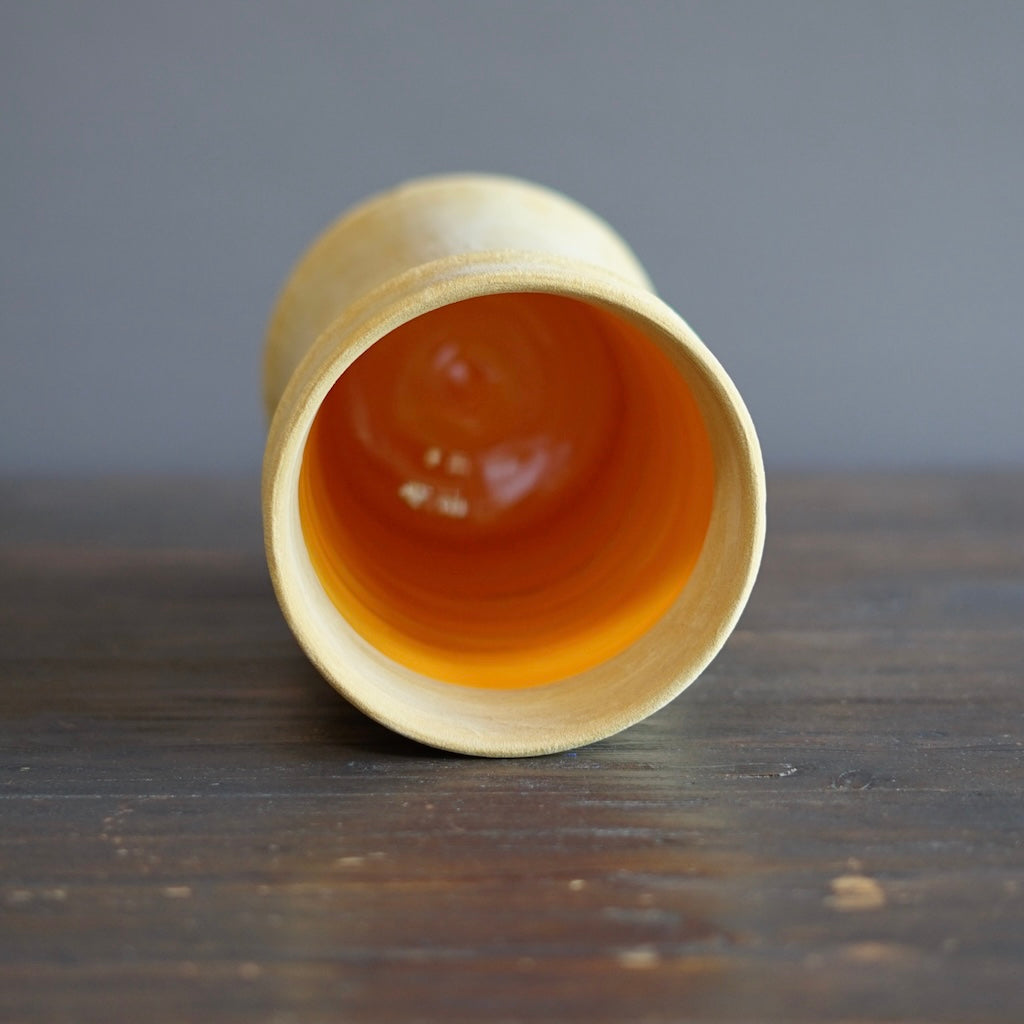 Yellow / Orange Column Vase #JT396B