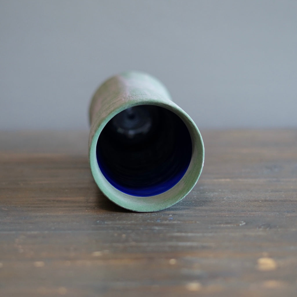 Green / Blue Flower Vase #JT394B