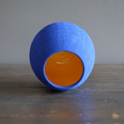 Blue / Yellow Dino Vase #JT387D