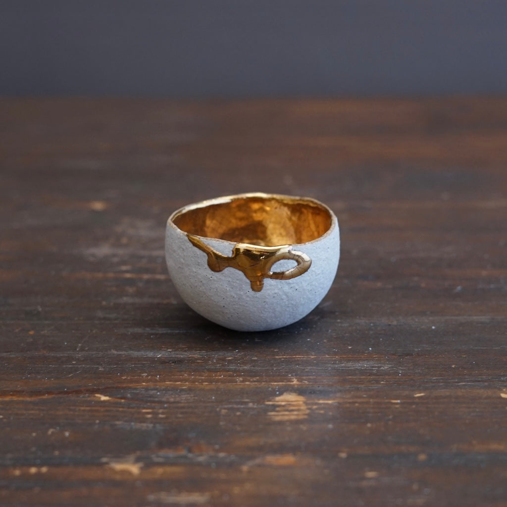 Gilded Round GUINIMI Sake Cup ##HT80