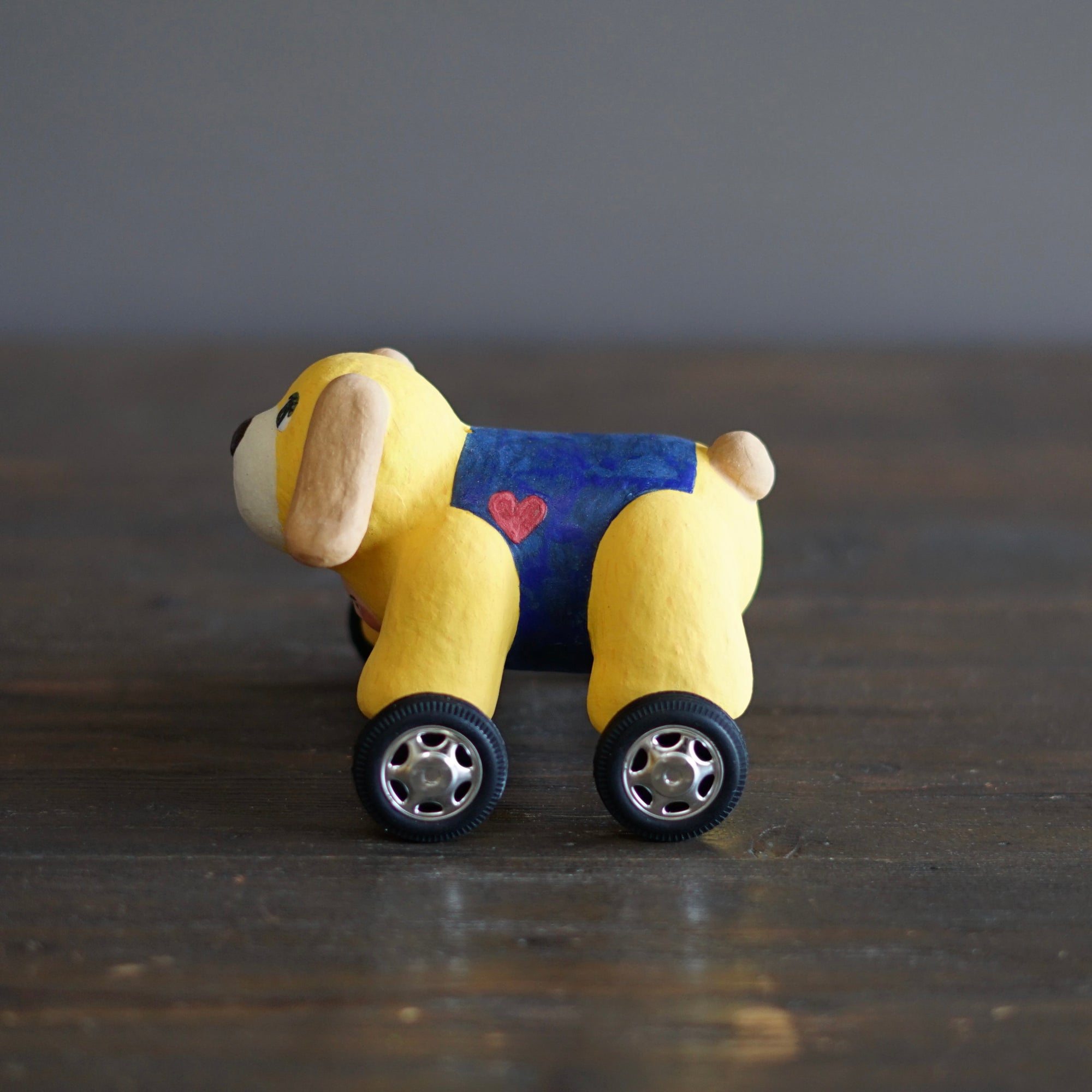 Yellow Dog Mascot Four Wheeler #OKA4B