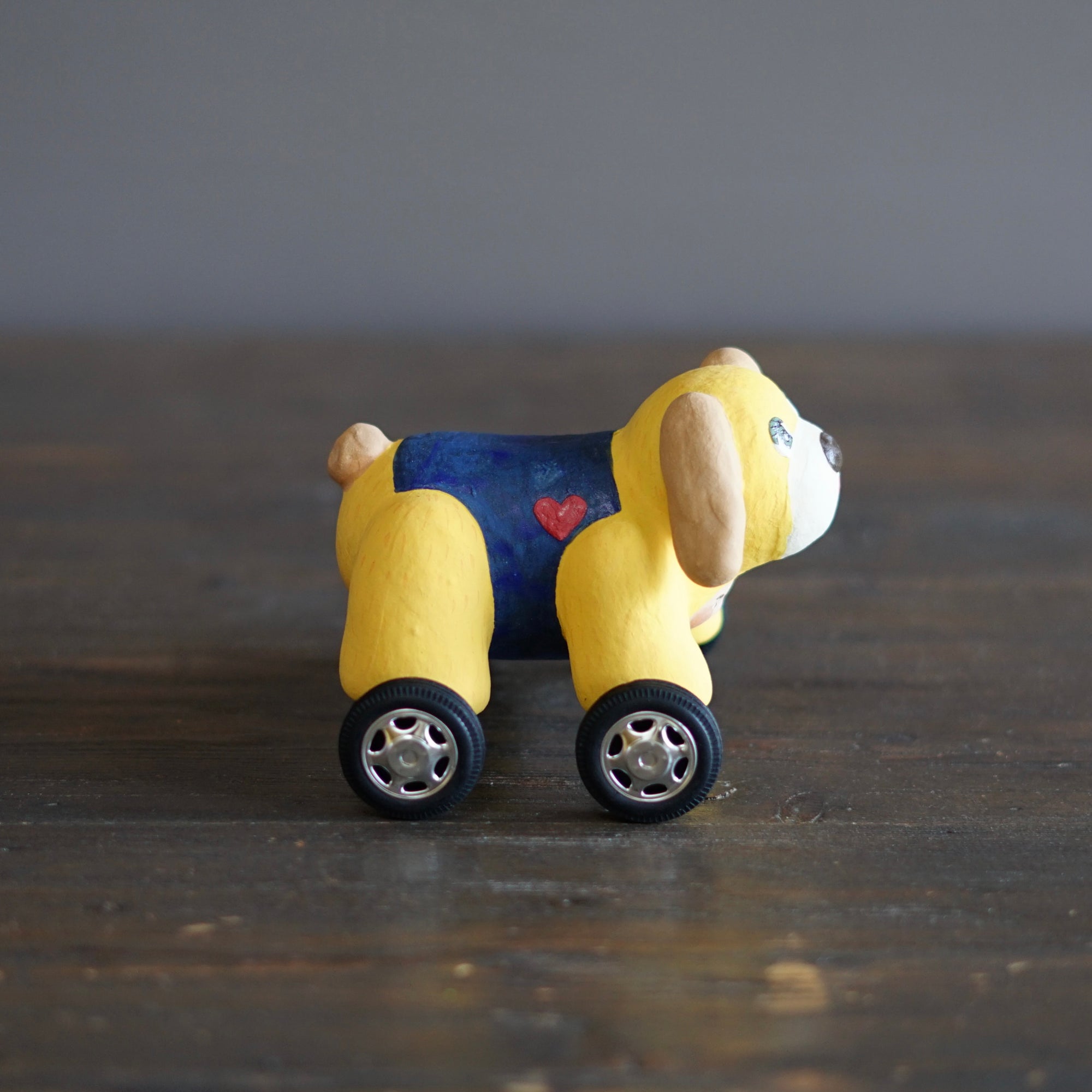 Yellow Dog Mascot Four Wheeler #OKA4B