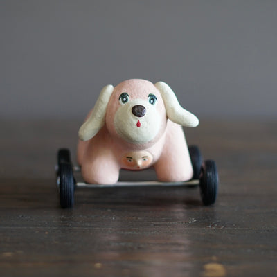 Pink Dog Mascot Four Wheeler #OKA4C