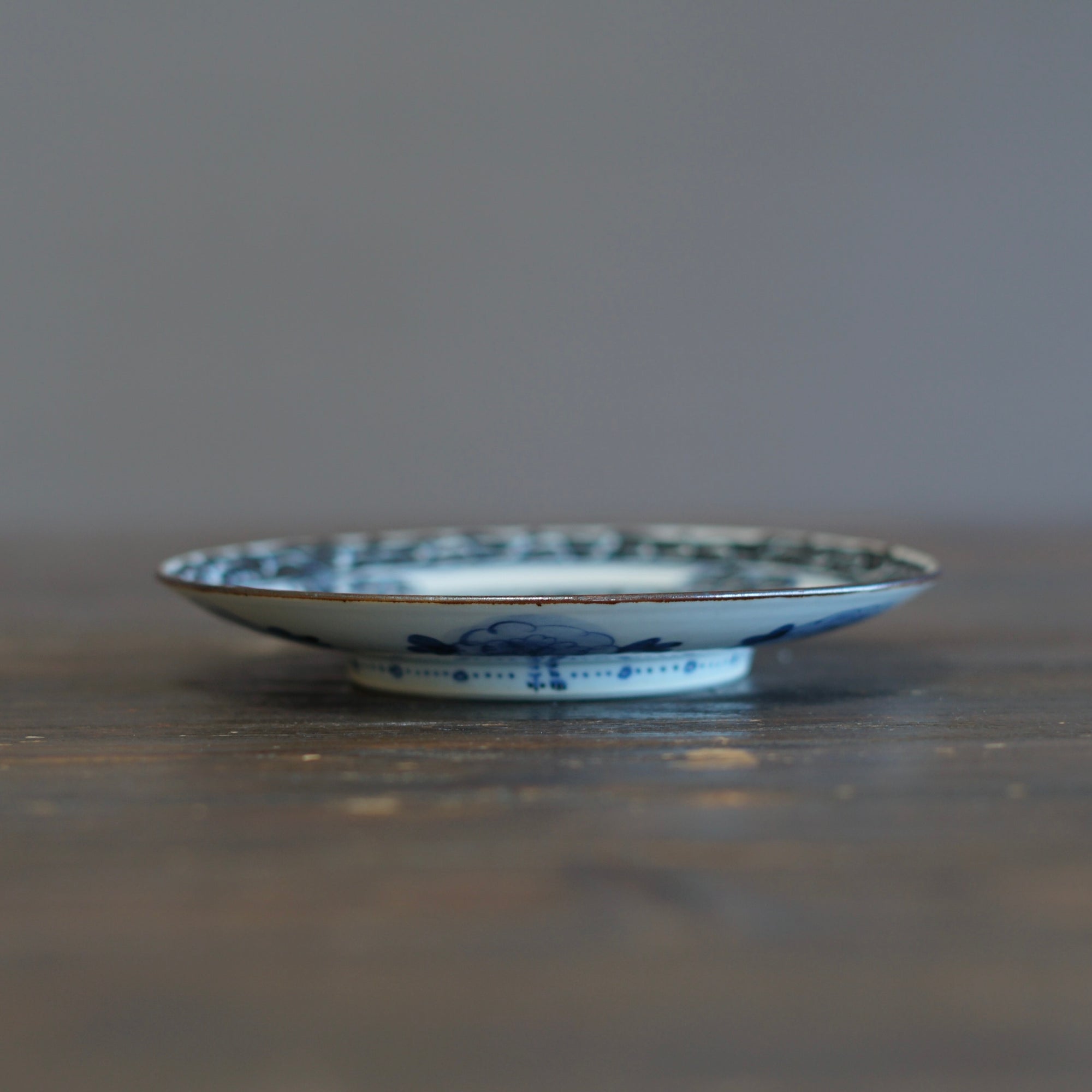 Blue Peony King Plate #Ki71B