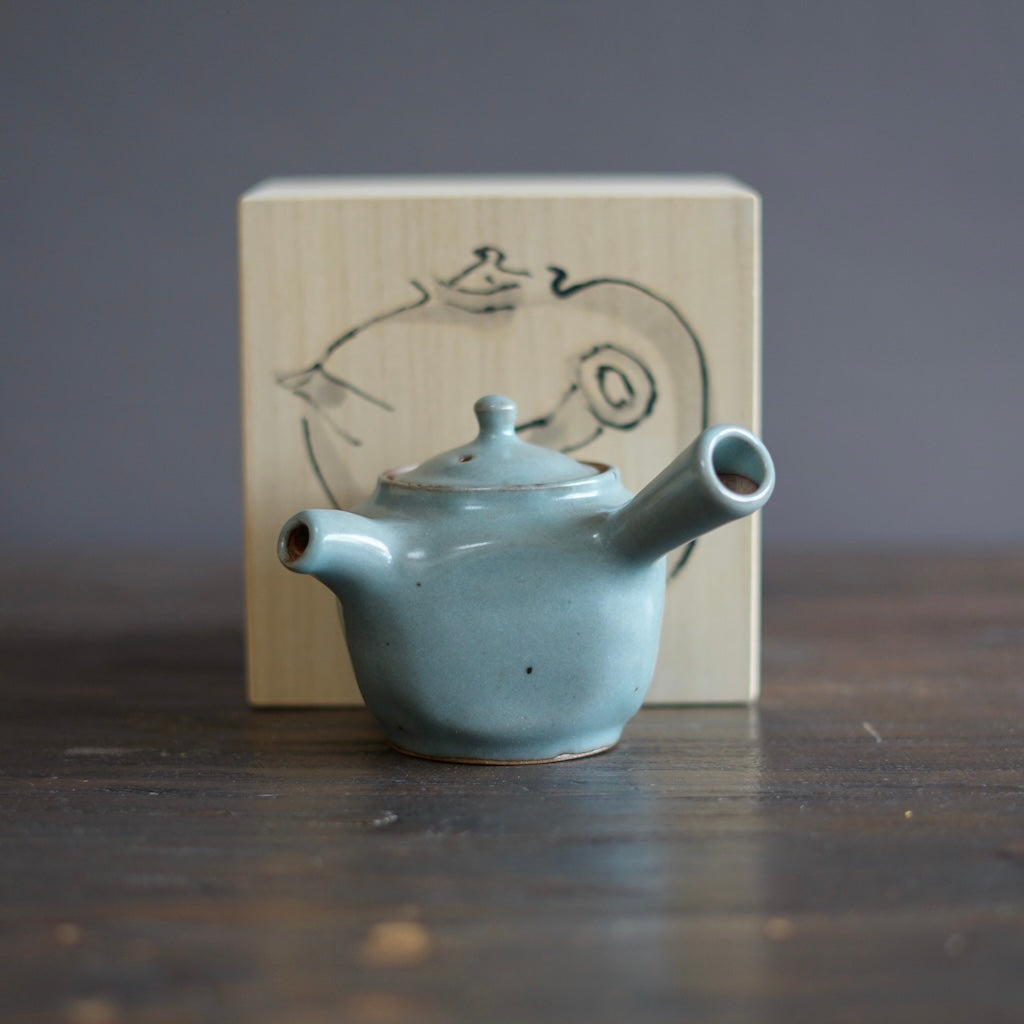 Blue Celadon Square KYUSU Teapot #OZP1B