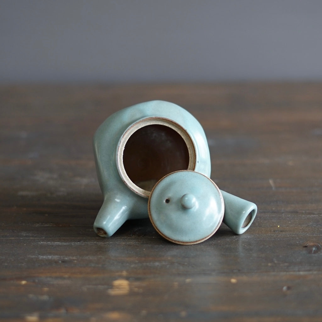Blue Celadon Square KYUSU Teapot #OZP1B