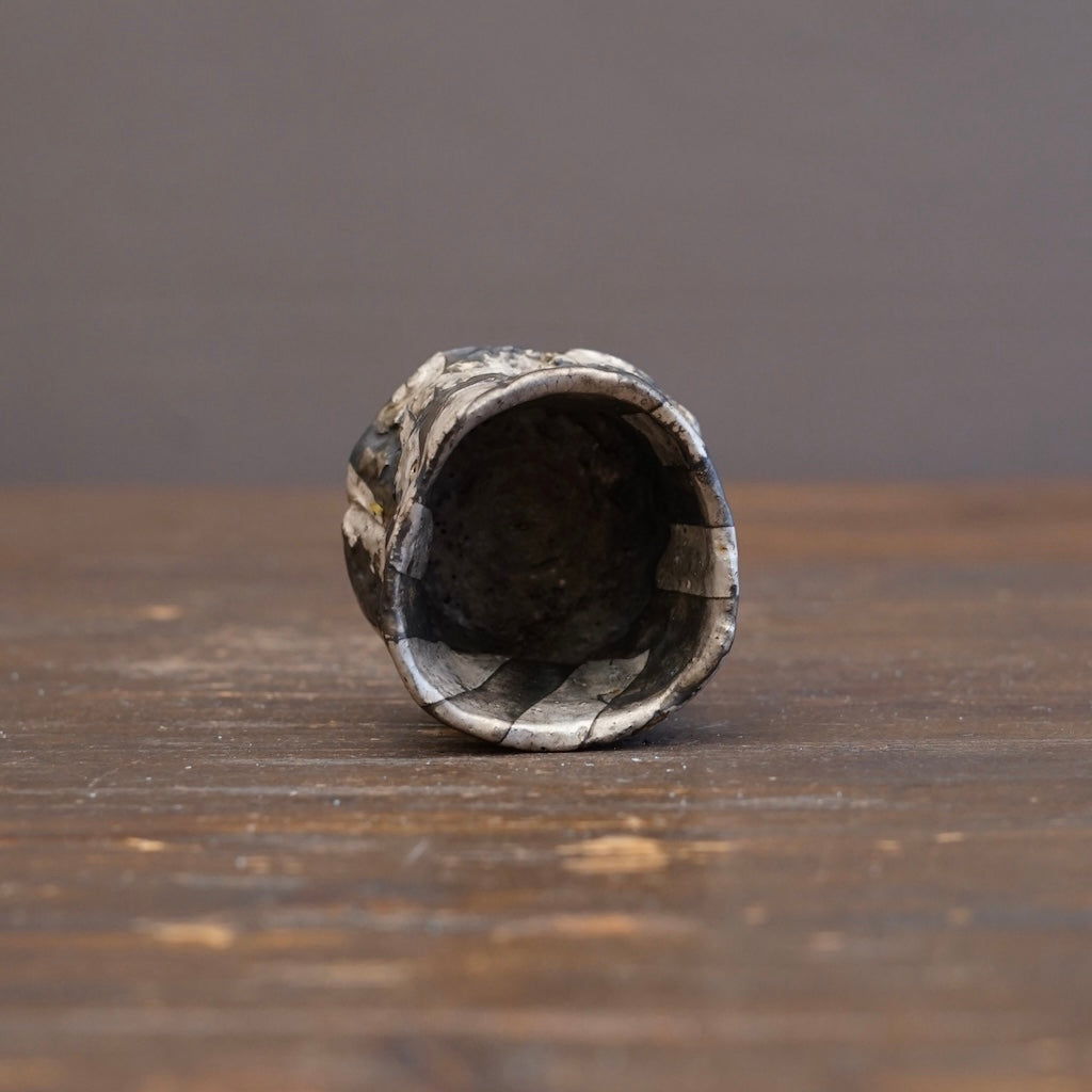 Silver/ Silver Oxide GUINOMI Sake Cup #HT95