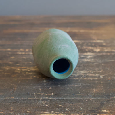 Mini Bottle Vase Olive / Blue #JT267