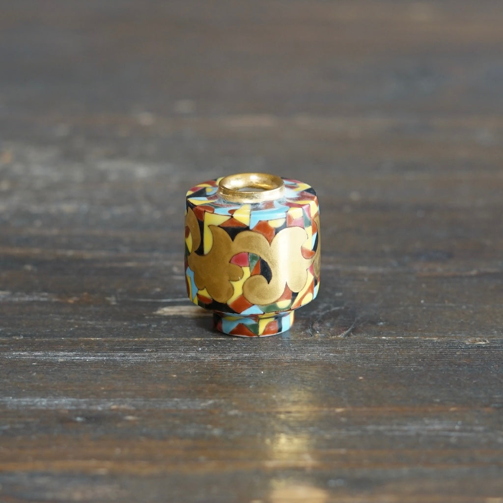 Hand Painted Geometry mini pot #SR02