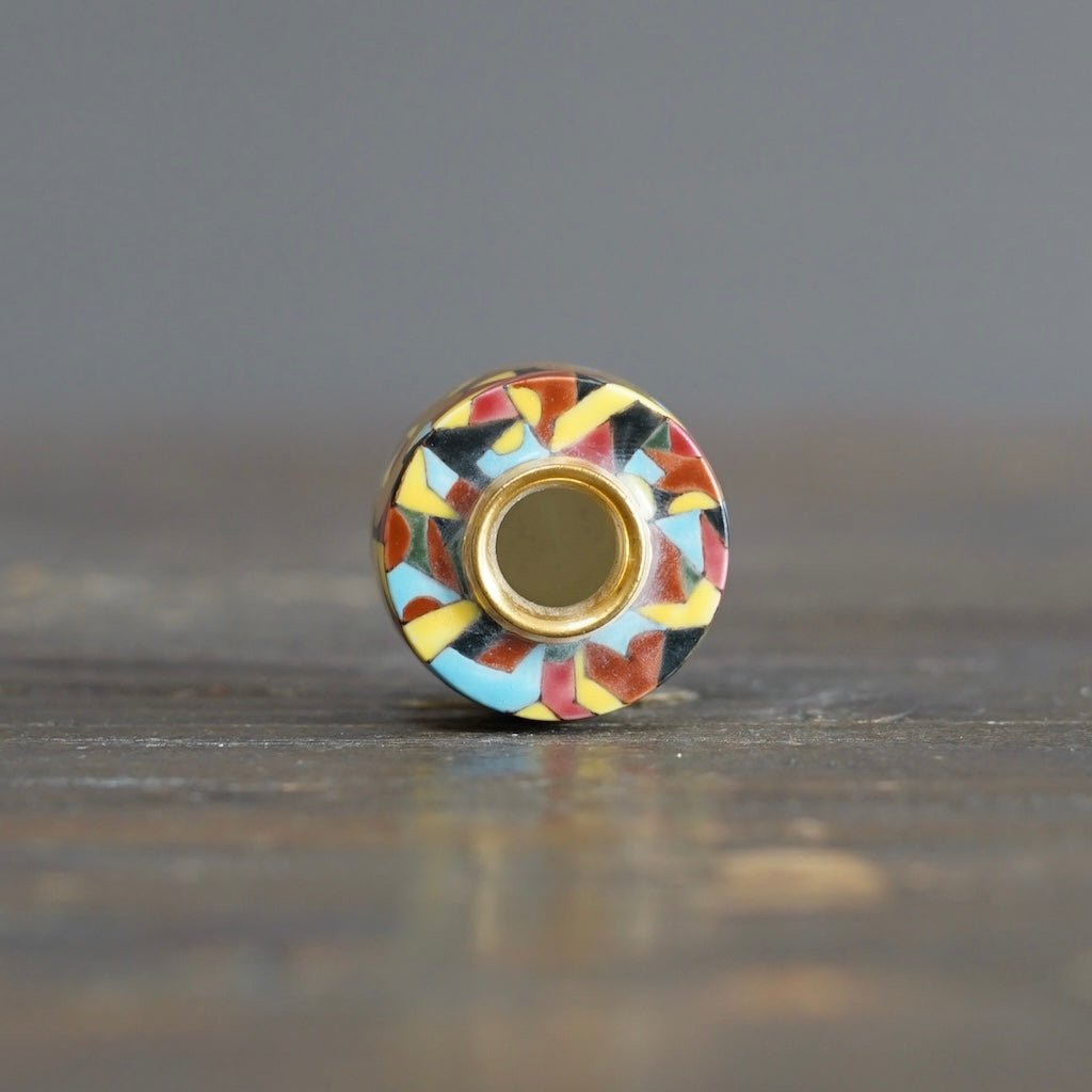 Hand Painted Geometry mini pot #SR02