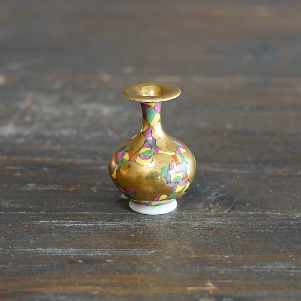 Hand Painted Geometry mini pot #SR03