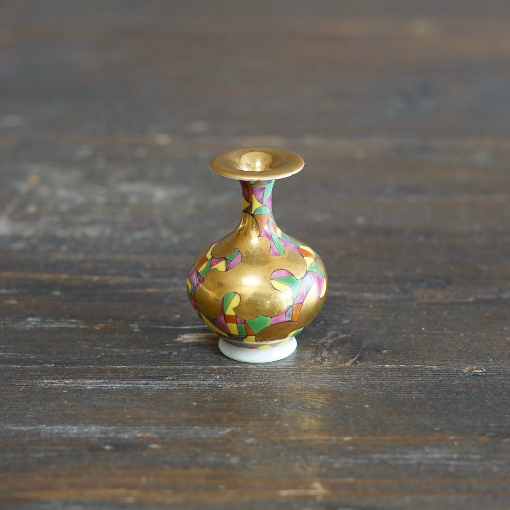 Hand Painted Geometry mini pot #SR03