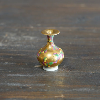 Hand Painted Geometry mini pot #SR03