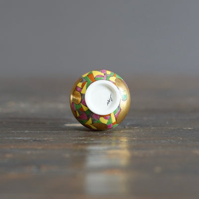 Hand Painted Geometry mini pot #SR03