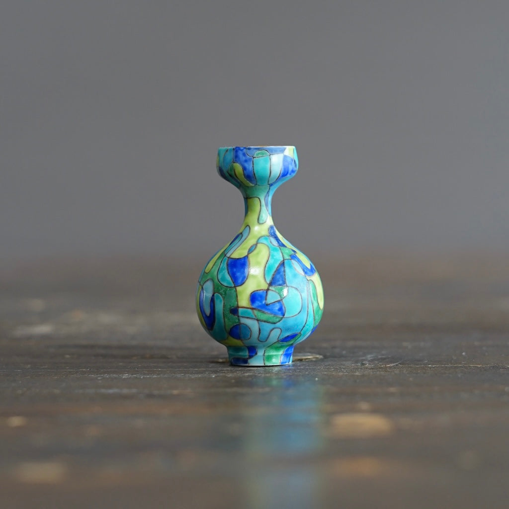 Hand Painted Geometry mini pot #SR04