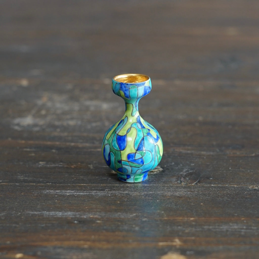 Hand Painted Geometry mini pot #SR04