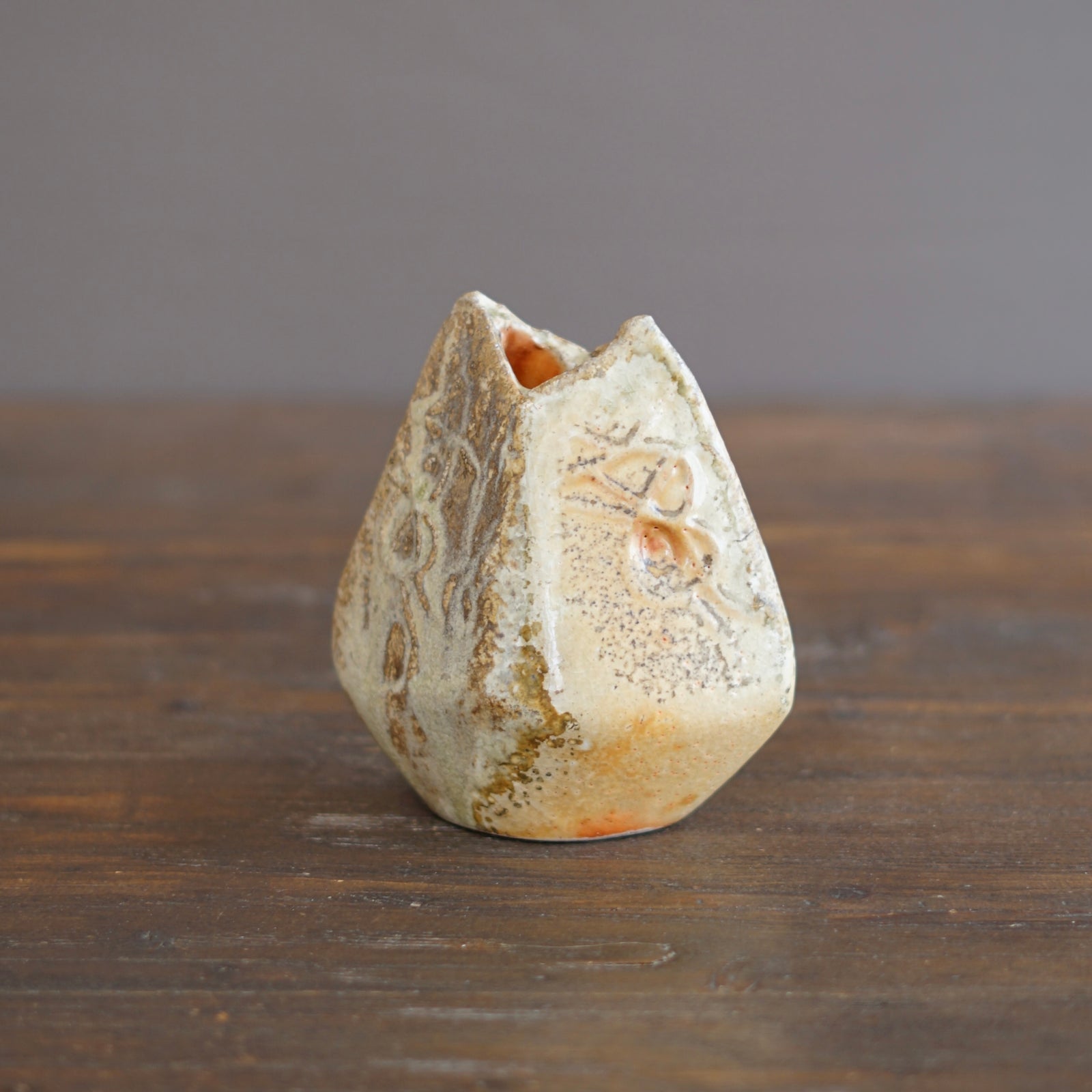 Wood Fired Arrow Flower Vase #BC69B