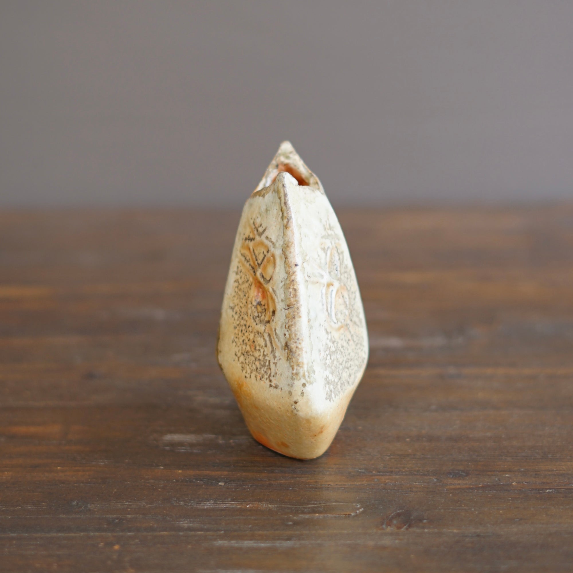 Wood Fired Arrow Flower Vase #BC69B