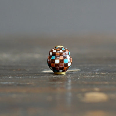 Hand Painted Geometry mini pot #SR06