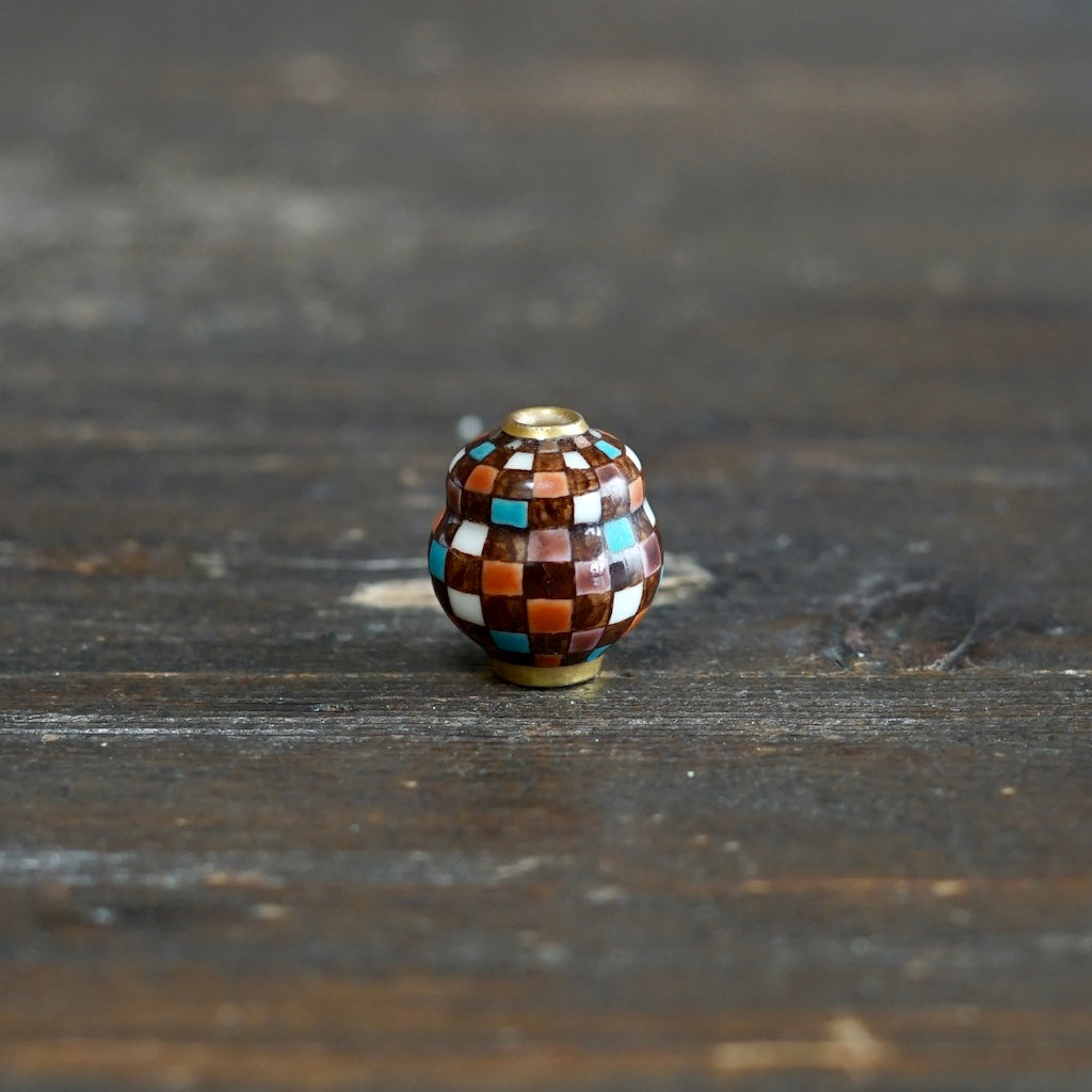 Hand Painted Geometry mini pot #SR06