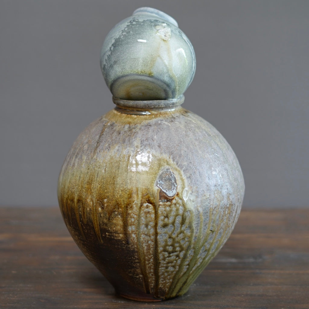 "Happy Accidents" Wood Fired Jar #SY526
