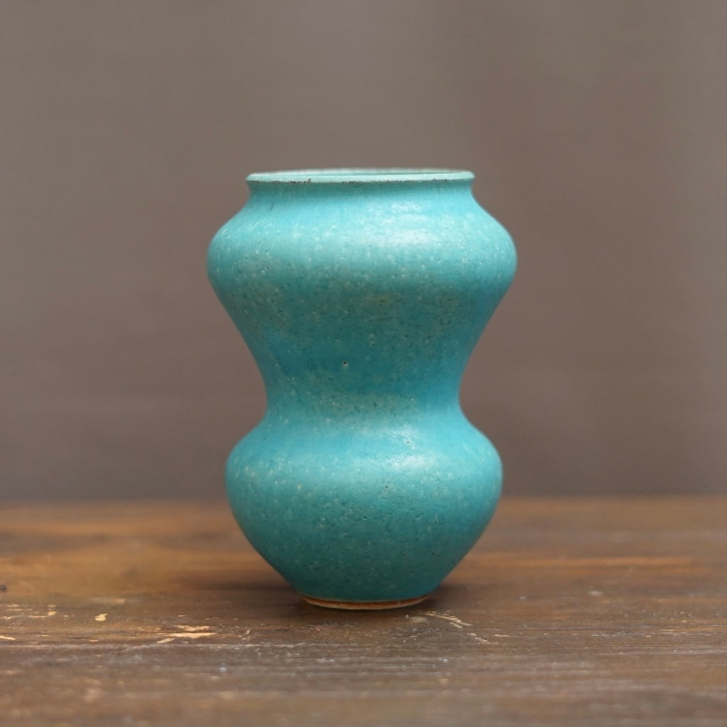 Turquoise Blue Flower Vase #MS17A