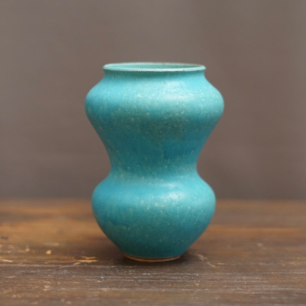 Turquoise Blue Flower Vase #MS17A