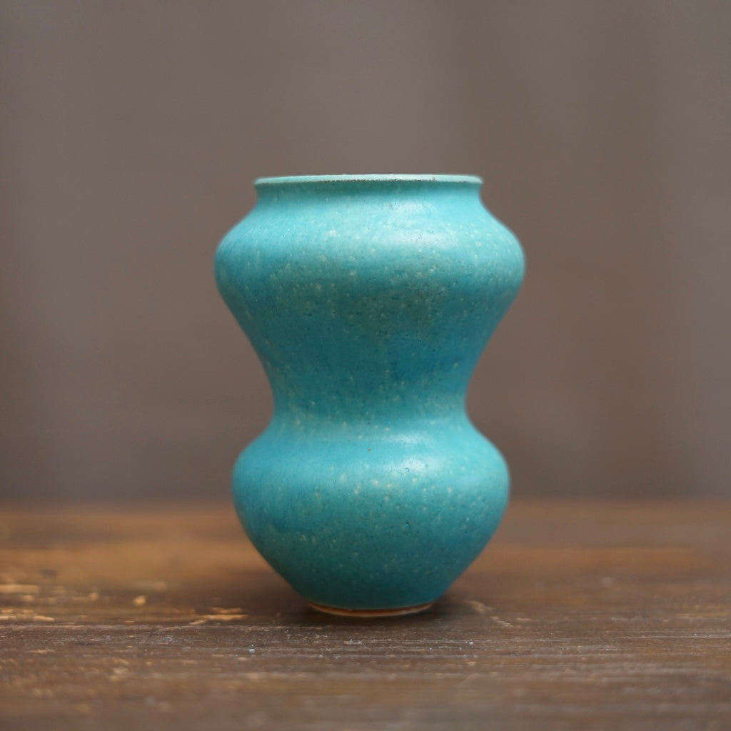 Turquoise Blue Flower Vase #MS17A