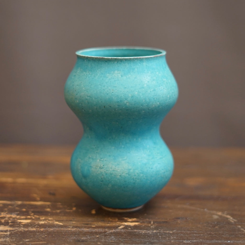 Turquoise Blue Flower Vase #MS17C