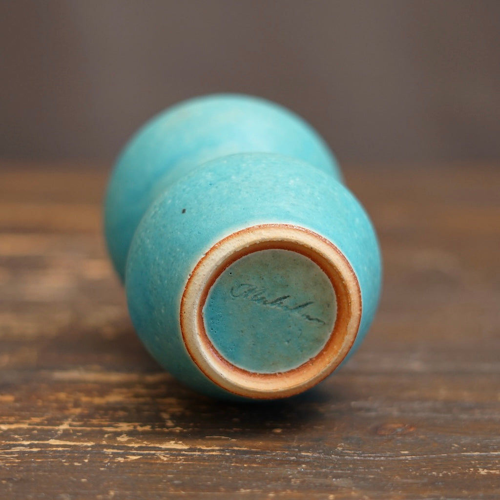 Turquoise Blue Flower Vase #MS17D