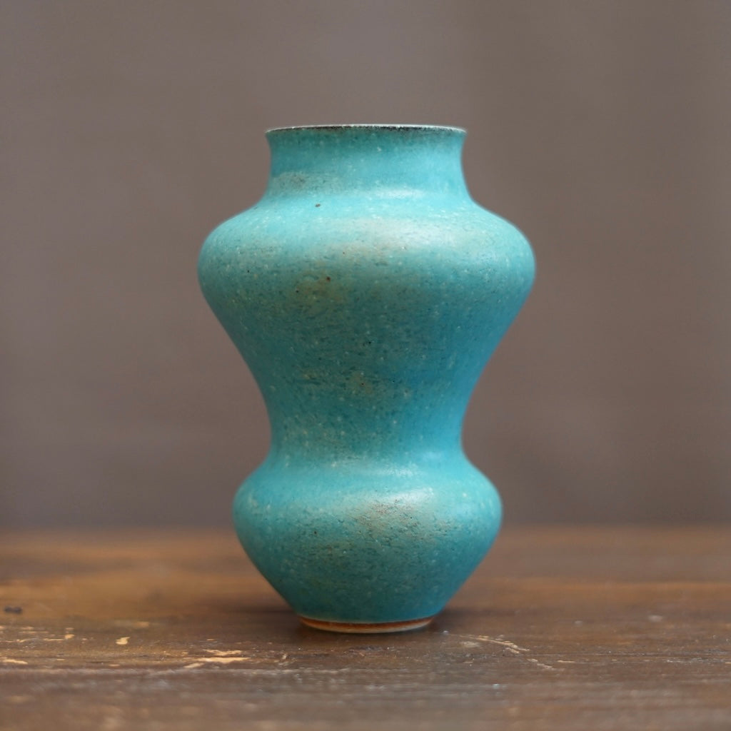 Turquoise Blue Flower Vase #MS17E