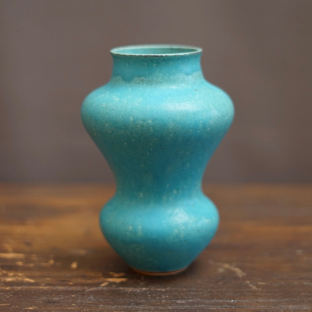 Turquoise Blue Flower Vase #MS17E