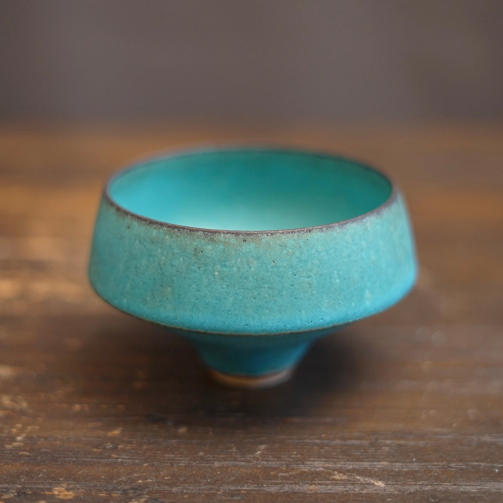Turquoise Blue One Off Matcha Bowl #MS16F