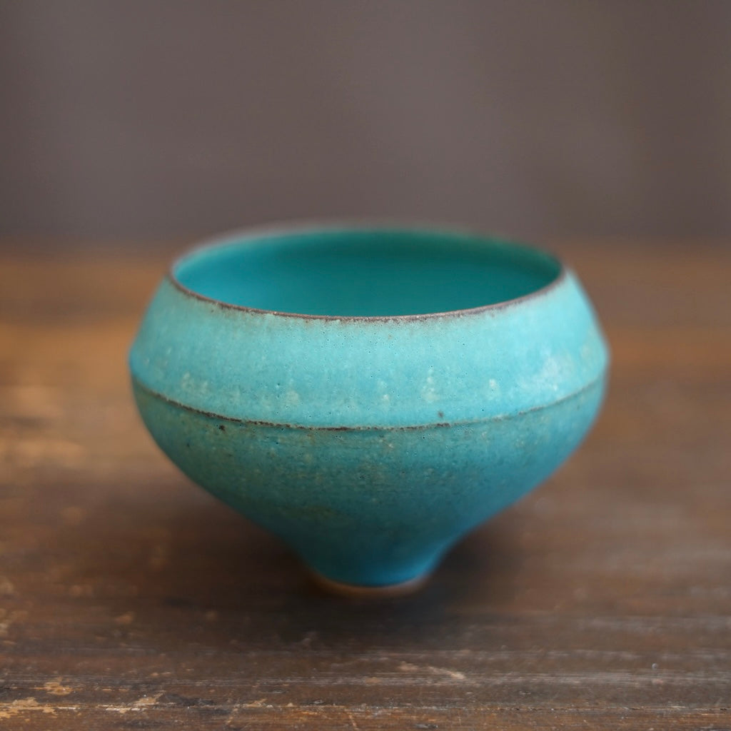 Turquoise Blue One Off Matcha Bowl #MS16i