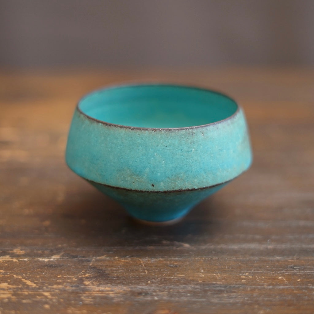 Turquoise Blue One Off Matcha Bowl #MS16J