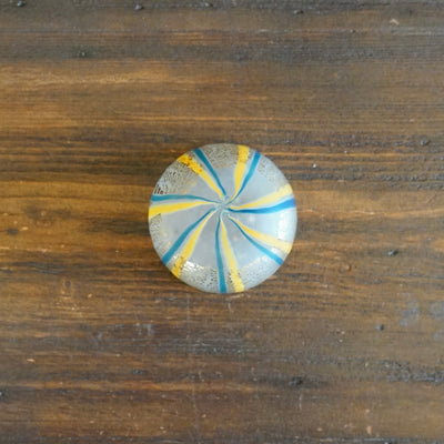 Yellow / turquoise Lines Sake Cup #MZ7075