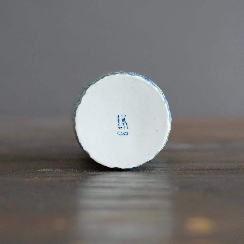 Carved Blue Cup #LK847A