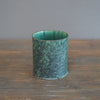 Black Green Carved Medium Cylinder #LK846