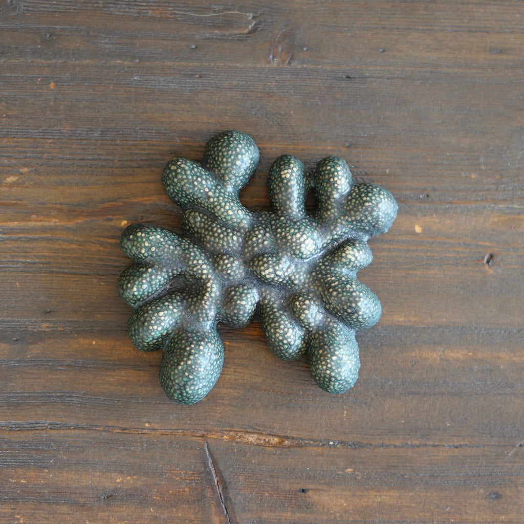 "Green Stone Caviar" Wall Sculpture #LK854