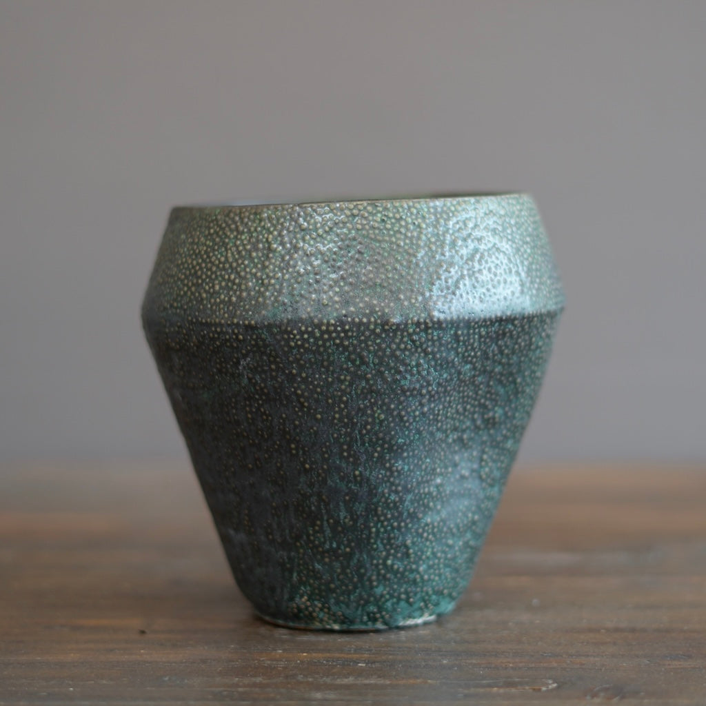 Green Matte Caviar Vessel #LK857