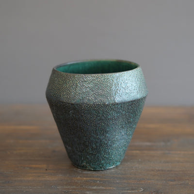 Green Matte Caviar Vessel #LK857