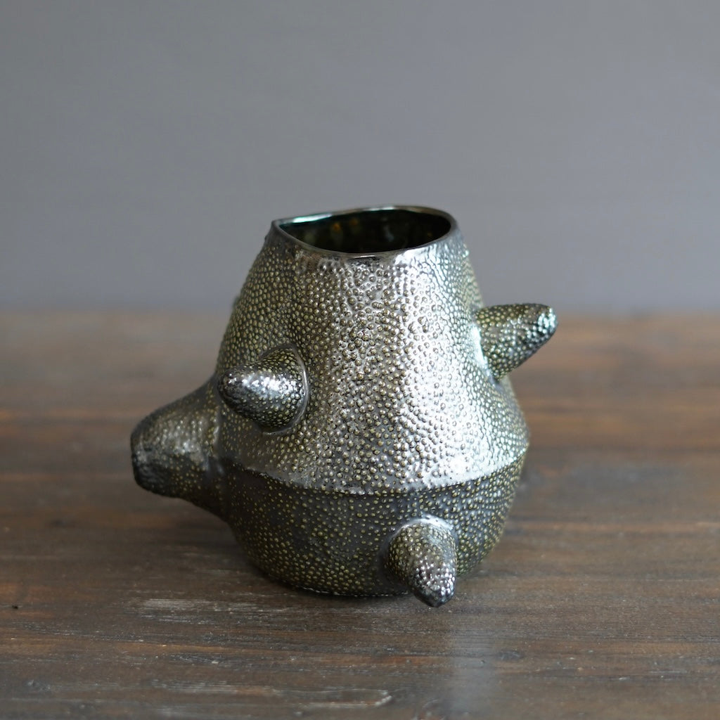 Spiky Mirror Caviar Vessel #LK858