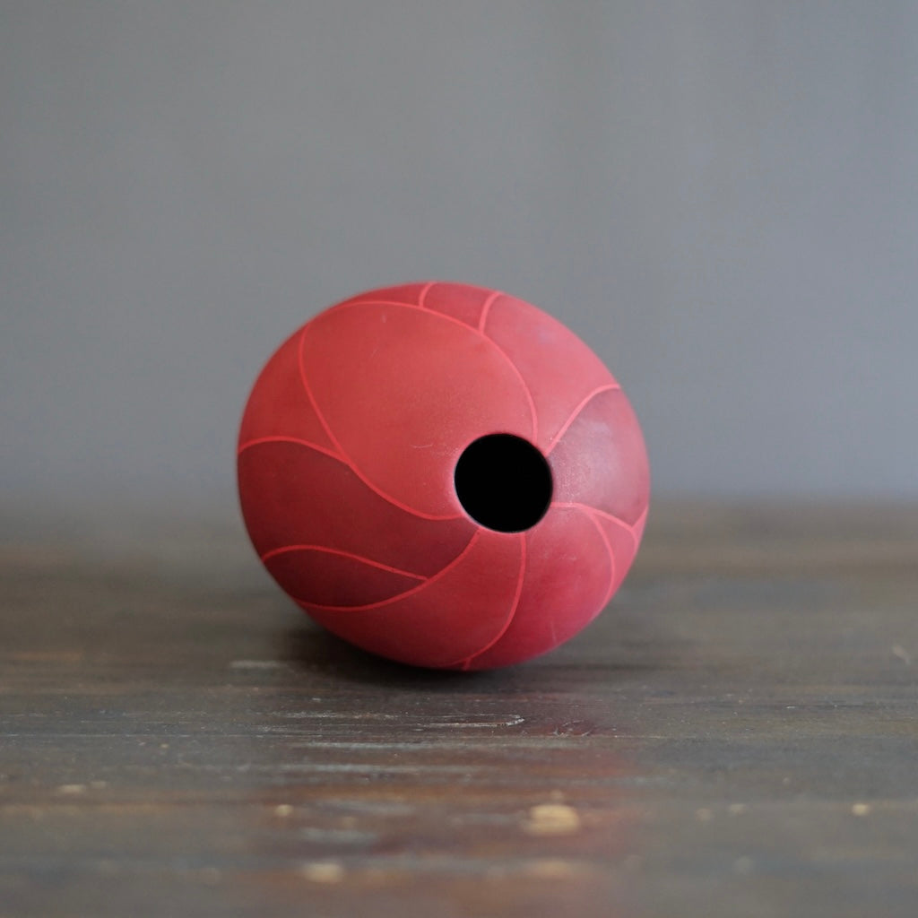 Red Flower Vase #AY6