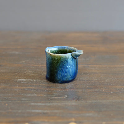 Small Blue Tenmoku Creamer #KY172B