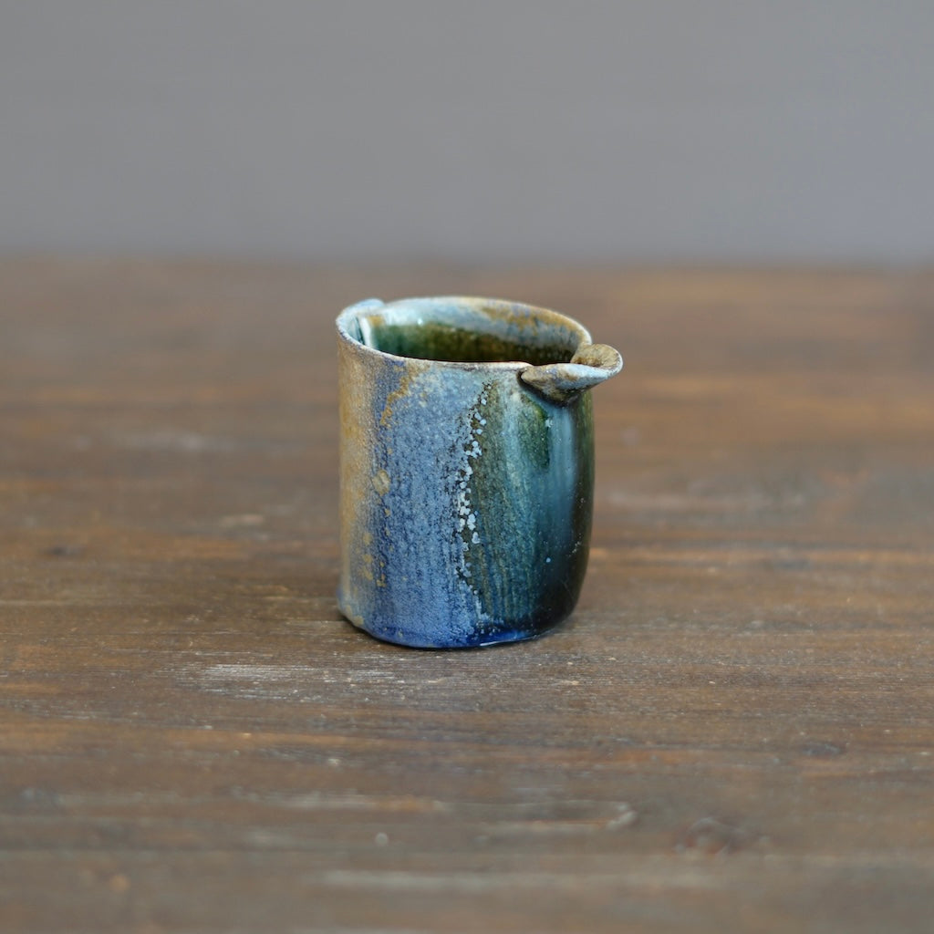Blue Tenmoku Creamer #KY172C