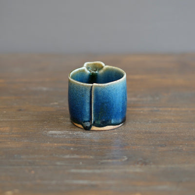 Blue Tenmoku Creamer #KY172D