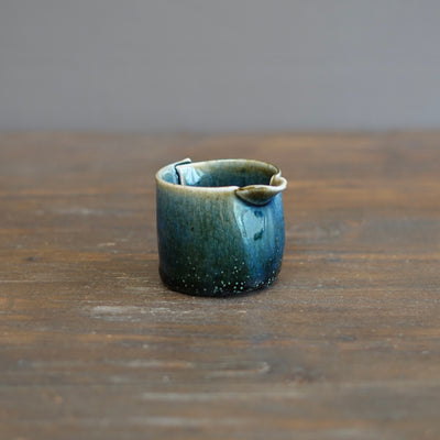Blue Tenmoku Creamer #KY172D
